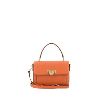 Pourchet Tassen, Dames, Oranje, ONE Size, Leer, Auteuil Handbag