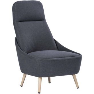 Dmora Sedia Azzio, Seduta da attesa per ufficio, Poltrona ergonomica, 77x65h100 cm, Antracite