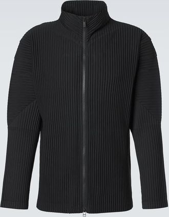 Homme Pliss&eacute; Issey Miyake Homme Pliss&eacute; Issey Miyake Basics pleated zip-up cardigan