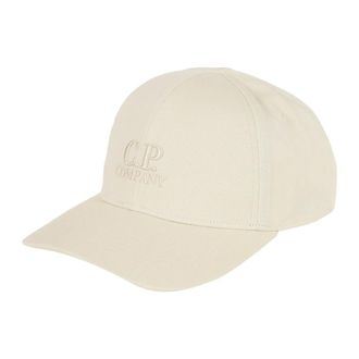 C.P. Company Caps, male, Beige, Size: ONE SIZE Gabardine Logo Cap