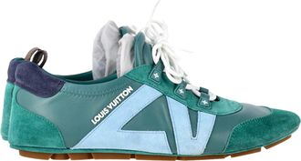 Louis Vuitton Pre-owned Womens LV Sneakerina Sneakers in Green Leather Lamb Leather - Size 38.5 EU/IT