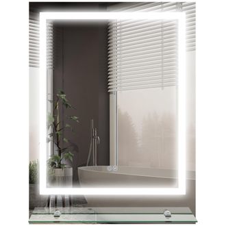 Kleankin Dimmable Bathroom Mirror with LED Lights - 3 Colours - Defogging Film | TJ Hughes
