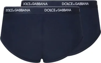 Dolce & Gabbana Stretch Cotton-Blend Brief - Blue