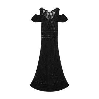 J.W.Anderson Knitted Dresses, female, Black, Size: XS Shoulder Ruffle Crochet Dress