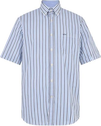 Paul & Shark Heren T-shirt met Logo - Heren - Korte mouwen Overhemden - Blauw - M - Katoen - Overhemden