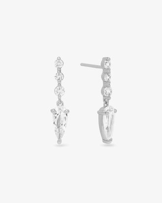 Melinda Maria Womens Shes Arrived Drop Earrings In Silver