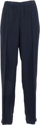 Fabiana Filippi Wide Trousers, female, Blue, Size: XL Pantalone Jogging con Taglio e Impuntura Davanti