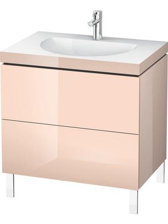 Duravit Lavabo Para Muebles Duravit L-cube C-bonded Con Base, Colgado En La Pared, 120x48 Cm, 1 Extra&iacute;ble, Sin Rebosadero, 3 Agujeros Para Grifos, Color: Perl