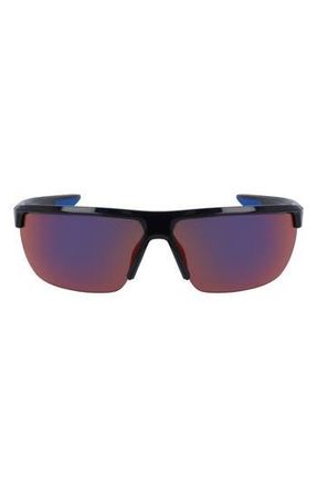 Nike Tempest 71mm Rectangle Sunglasses in Obsidian/game Royal/field Tint at Nordstrom Rack