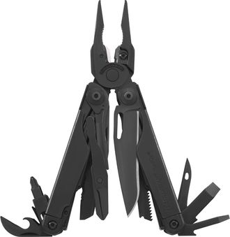 Leatherman Surge, Multiherramienta Resistente Para Mec&aacute;nica Y Construcci&oacute;n, 19 Funciones, Acero Inoxidable, Color &Oacute;xido Negro 420hc, Blade Exchanger, Funda Nylon