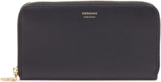 Ferragamo Logo-Stamp Calf Leather Wallet