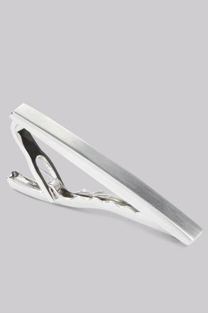 Moss Brushed Silver Tie Clip