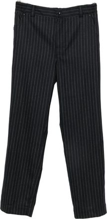 Moncler Wool Elastane Broeken - Heren - Nette broeken - Zwart - L - Wol - Broeken