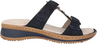 Ara Blauwe Dames Slide Sandaal - Hawaii - Dames - Sleehakken - Blauw - 42 EU - Su&egrave;de - Schoenen