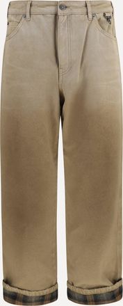 Golden Goose Cotton Pants with check detail Male 48