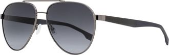 BOSS Boss Mens Carbon Fiber Pilot Sunglasses B1485S PTA1I Ruthenium/Gray 60mm