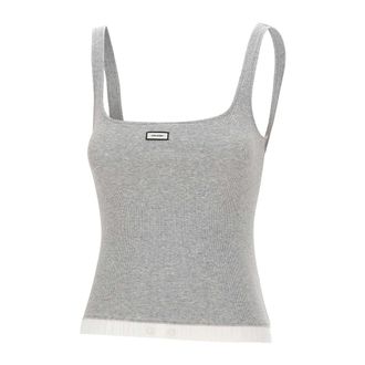 Entire studios Sleeveless Tops, female, Gray, Size: S Lounge Tank Redwood
