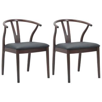 vidaXL Silla De Comedor 2 Pcs Marr&oacute;n Claro Y Negro Vidaxl