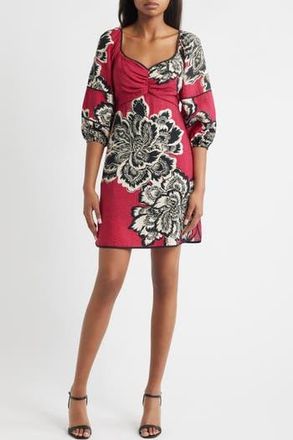 Vince Camuto Placed Floral Empire Waist Dress in Pink at Nordstrom Rack, Size 12