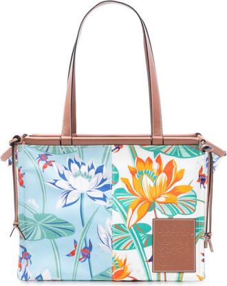 Loewe Pre-owned Loewe Paulas Ibiza Small Canvas Waterlily Print Cushion Tote Ladies 702007