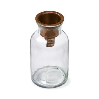 Tag Mercantile Clear Glass Tealight Taper Candle Holder in White at Nordstrom
