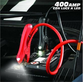 Trade Shop Trade Shop - Cavi Batteria Avviamento Collegamento Auto Moto 400 Amp Con Luce Led Jumper
