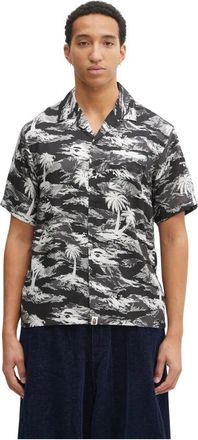 A Bathing Ape Palm Tree Camo Open Collar Pocket Shirt - Heren - Korte mouwen Overhemden - Veelkleurig - M - Overhemden