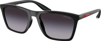Prada PS B08SF Asian Fit 1AB09U Mens Sunglasses Black Size 56