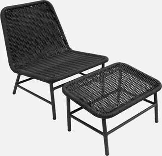 Sweeek Sill&oacute;n Relax Y Reposapi&eacute;s De Aluminio Y Cuerda