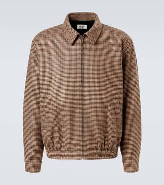 Saint Laurent Houndstooth blouson jacket