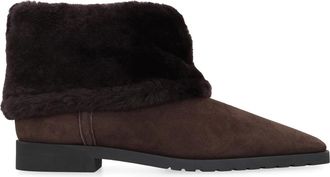 Toteme Fold-Down Shearling Boots - Dames - Winterlaarzen - Bruin - 42 EU - Leer - Schoenen