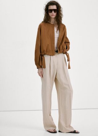 Mango Giacca lyocell elastici marrone - Donna - XS - MANGO