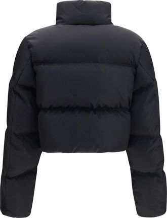 Prada Womens Short Re-Nylon Down Jacket Nero Coat