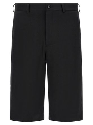 Comme Des Gar&ccedil;ons Black Zip Bermuda Shorts