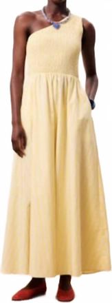 FRNCH Selkie One Shoulder Dress In Yellow