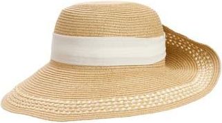 Nine West Flip Up Floppy Hat in Natural at Nordstrom Rack