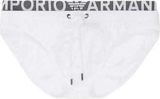 Emporio Armani Witte Strandkleding 2117343R40400010 - Heren - Strandmode - Wit - S - Badmode