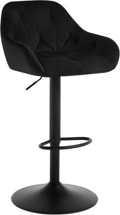 Woltu Woltu - 1x Taburete De Bar Hotel Hotel Silla De Cocina Con Reposapi&eacute;s Altura Regulable Giratorio Estilo Moderno De Dise&ntilde;o Contempor&aacute;neo, Negro