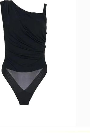 Elisabetta Franchi One-shoulder Jersey Body - Dames - Badpakken - Zwart - M - Badmode