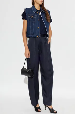 Jil Sander Denim Vest, Womens, Navy Blue