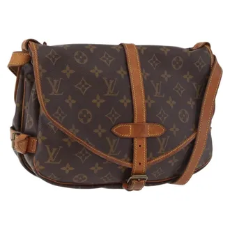 Louis Vuitton Saumur Monogram Canvas Brown Canvas Handbag (Pre-Owned)