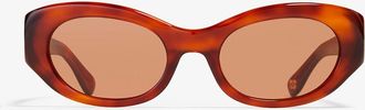 Ganni x Ace & Tate Tigers Eye Dakota Sunglasses Size One - Beige