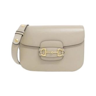 Gucci Pre-owned Vintage Schoudertas - Dames - Pre-owned - Beige - Maat: ONE Size Leer