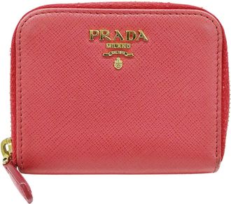 Prada Pink Leather Coin Purse/Coin Case (Pre-Owned)