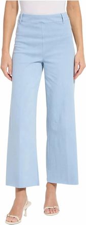Lyss&eacute; Erin Wide Leg Denim Pants In Antique Wash Chalk Blue