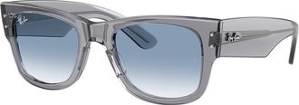 Ray-Ban RB0840SF Mega Wayfarer Asian Fit 68463F Mens Sunglasses Grey Size 52