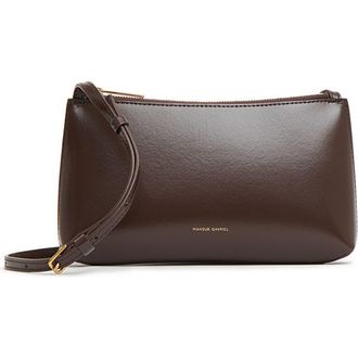 Mansur Gavriel Mini Gaia Leather Crossbody Bag in Chocolate/Warm Grey at Nordstrom