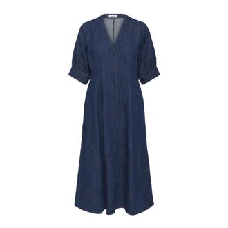 Soaked In Luxury Dames, Jurken, Blauw, Maat: 2XL Denim