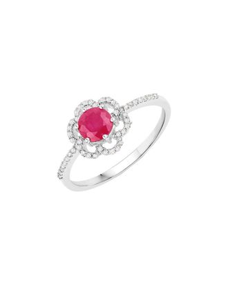Diana M. Jewels Fine Jewelry 14K 0.68 Ct. Tw. Diamond & Ruby Ring