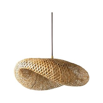 Chehoma L&aacute;mpara de techo de bamb&uacute; claro